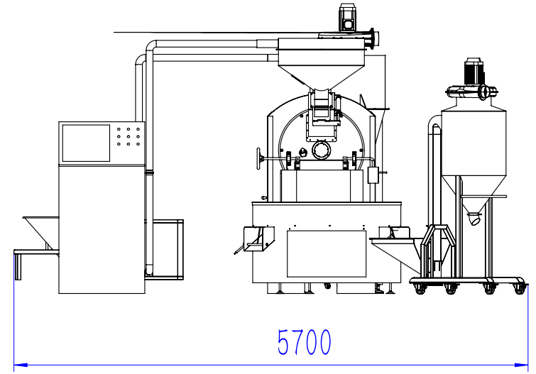 YS-60Kg advance coffee roasting station קולה קפה