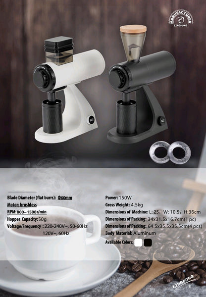 Coffee grinder | VS32 coffee grinder | brushless motor var RPM 
