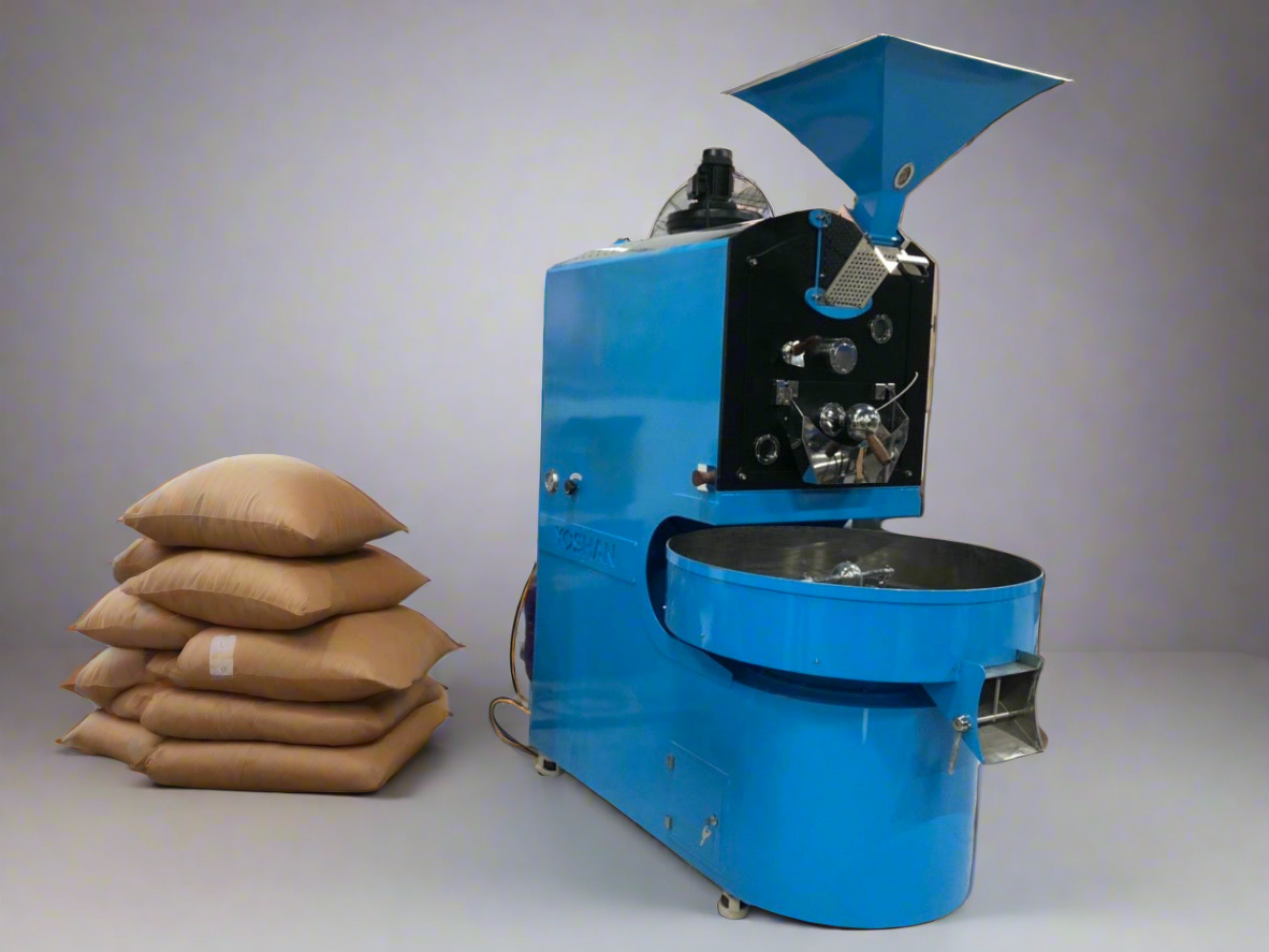 YS-15kg YOSHAN cast iron drum coffee roaster קולה קפה מסחרי