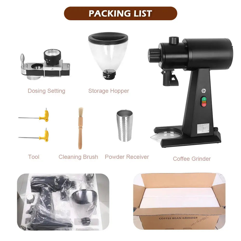 YS-C98 pro Super Pro Commercial Electric Coffee Grinder with Dose Setting מטחנת קפה מסחרית, מצויידת בבור שטוח בקוטר 98 ממ ומתקן מובנה למדידת גודל מנה - Oroast - Coffee Products  אורוסט ציוד קפה 
