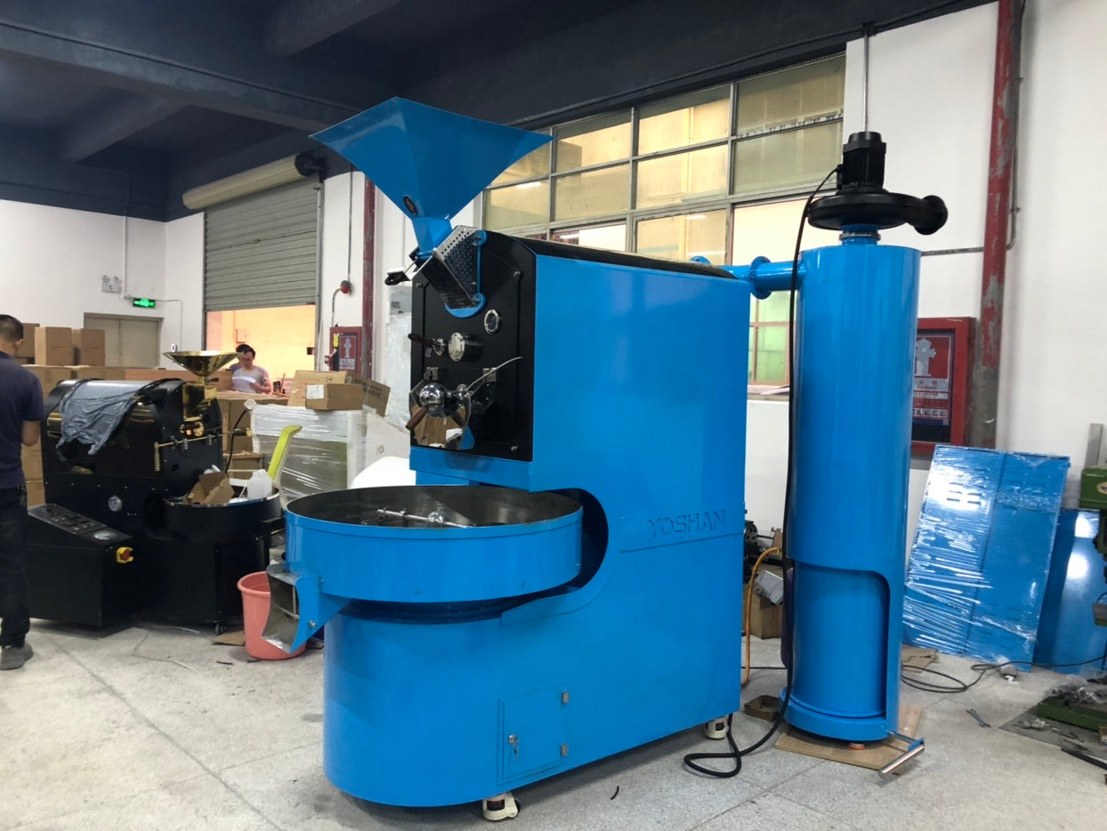 YS-15kg YOSHAN cast iron drum coffee roaster קולה קפה מסחרי